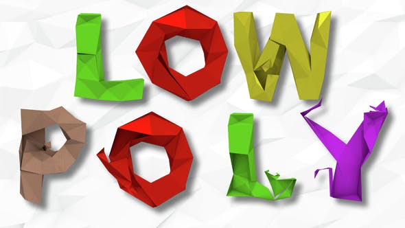 Videohive Low Poly Letters 15207290