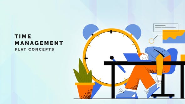 Videohive Time management - Flat Concept 33444927