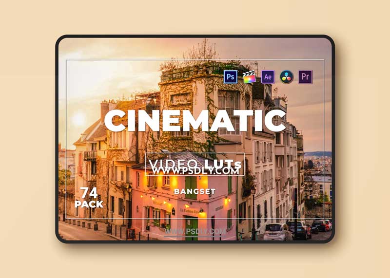 Bangset Cinematic Pack 74 Video LUTs 6RT7YHX