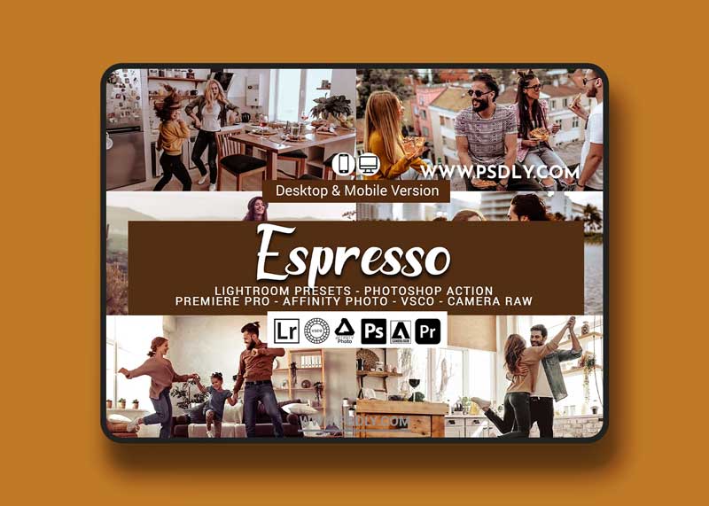CreativeMarket - Espresso Presets, Photoshop actions 5689572