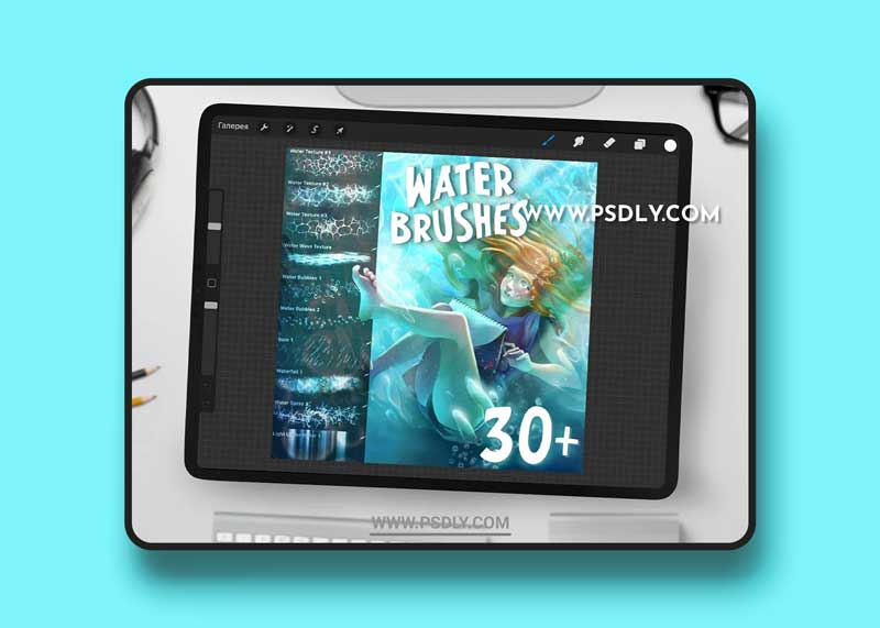 CreativeMarket - Water Brushpack for Procreate 6201941