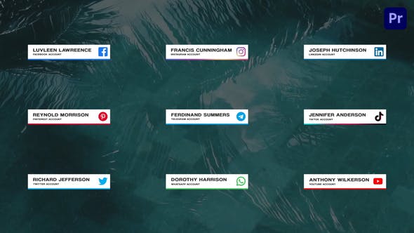 Videohive - Social Media Lower Thirds For Premiere Pro - 33472185