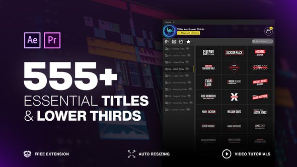 Videohive Titles and Lower Thirds Pack // 555+ Animations 31130393