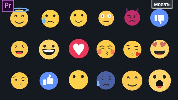 Videohive - Emojis Pack - MOGRTs - 33590094
