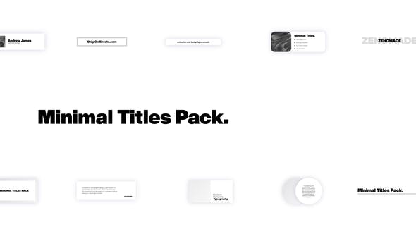 Videohive Minimal Titles Pack 33324505