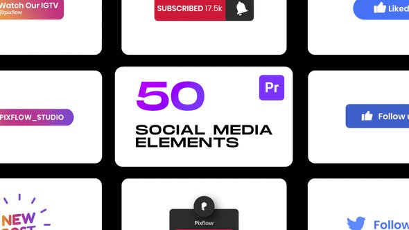 Videohive - Social Elements for Premiere Pro - 33391333