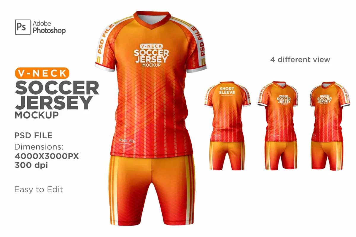 CreativeMarket - Men Soccer Jersey kit Mockup 6294910CreativeMarket - Men Soccer Jersey kit Mockup 6294910