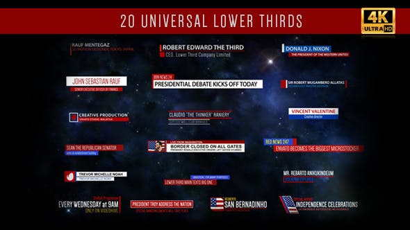 Videohive Universal Lower Thirds 19432267