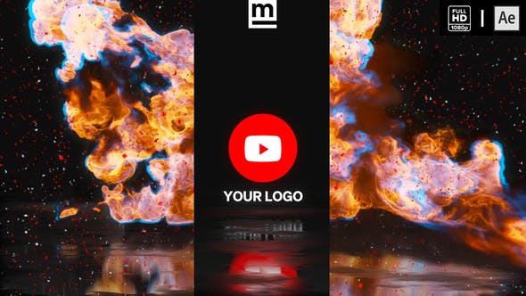 Videohive Fire Glitch Reverse Logo 33403761