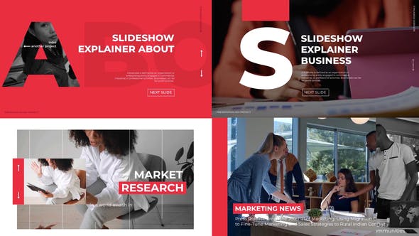 Videohive Text Explainer Slideshow Opener 33949512