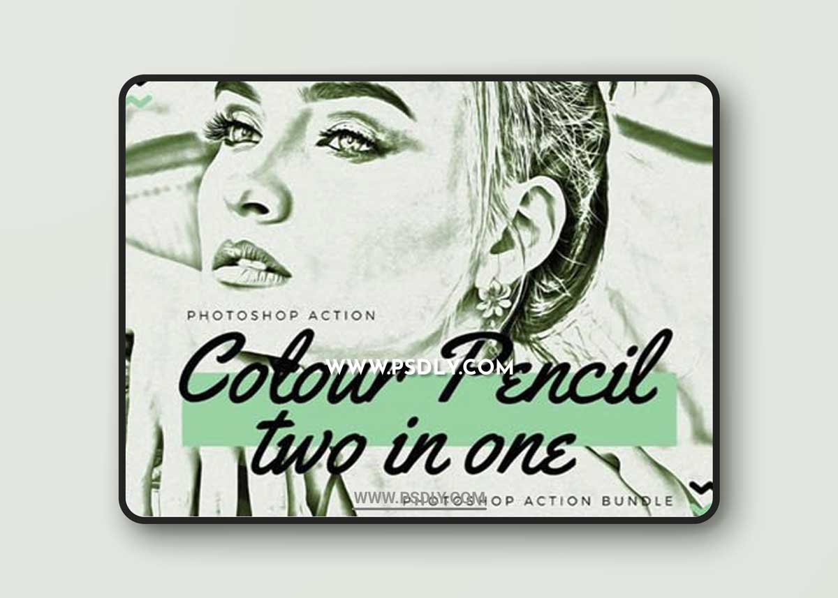 Color Pencil Effect Actions Bundle for Photoshop