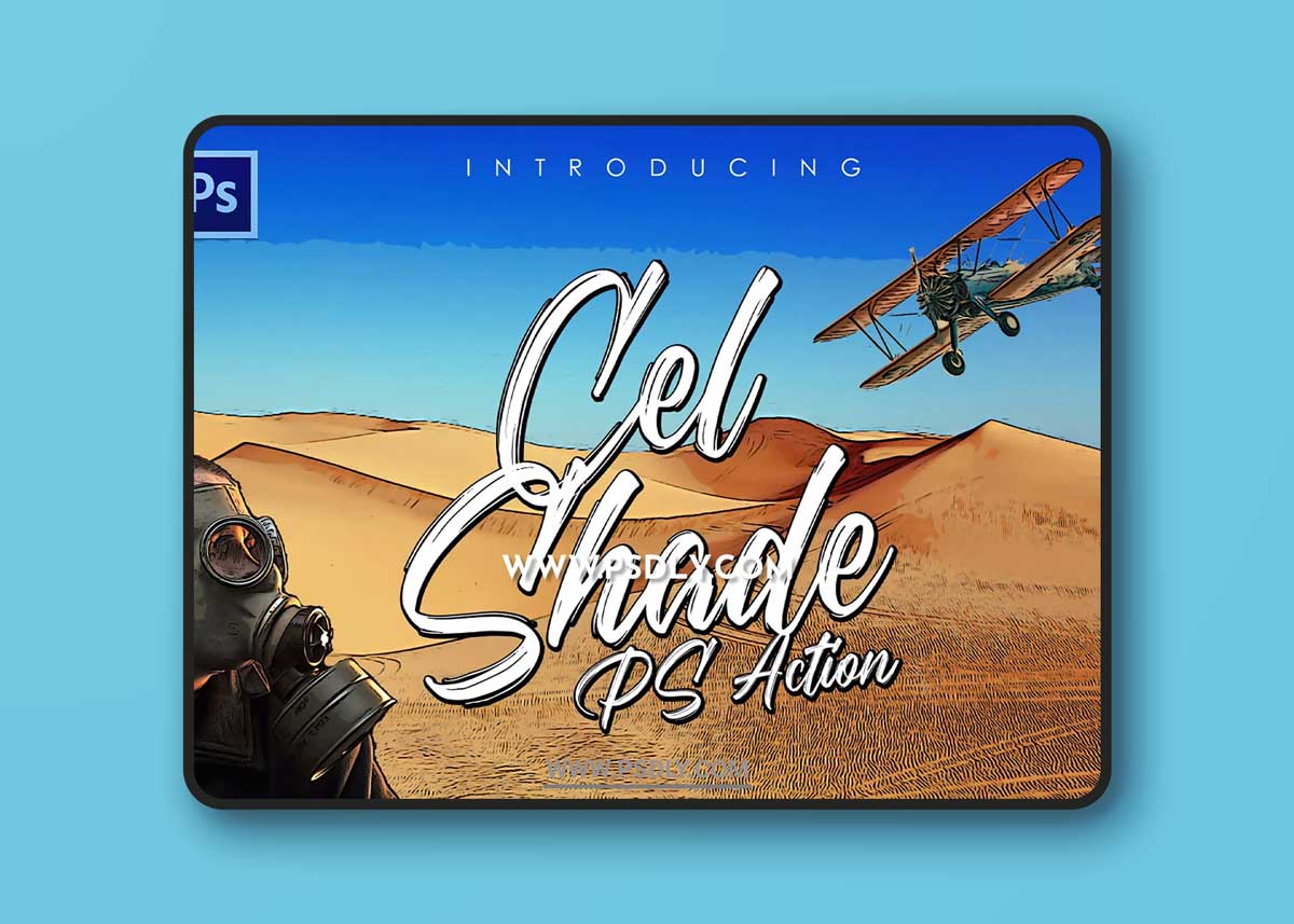 CreativeMarket - Cel-Shading Photoshop Action 5658779