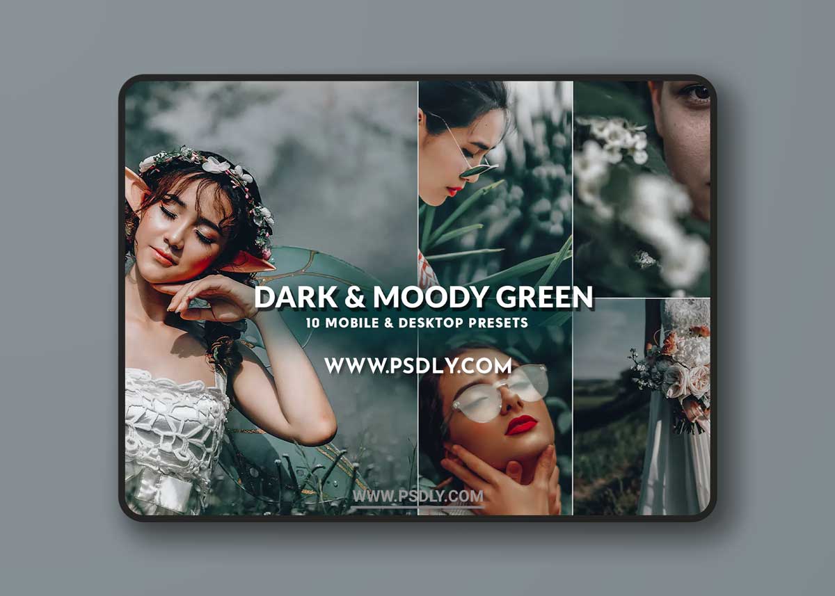 Dark & Moody Green Professional Lightroom Presets