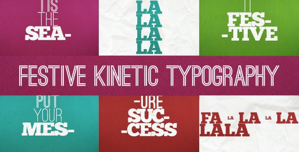 Videohive Festive Kinetic Text 6280913