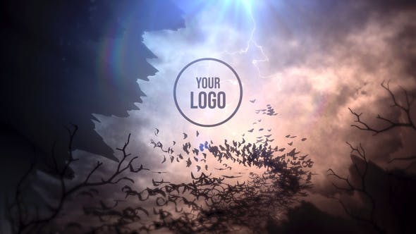 Videohive Bats Storm Halloween Logo Reveal 34264368