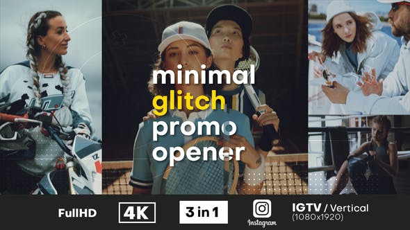 Videohive Minimal Glitch Promo Opener 32392138
