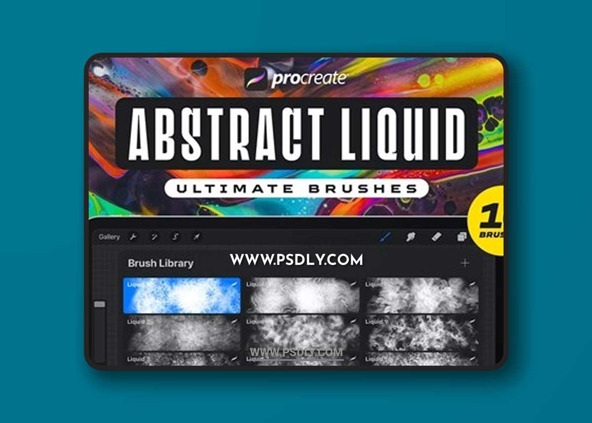 Procreate Abstract Liquid Brushes