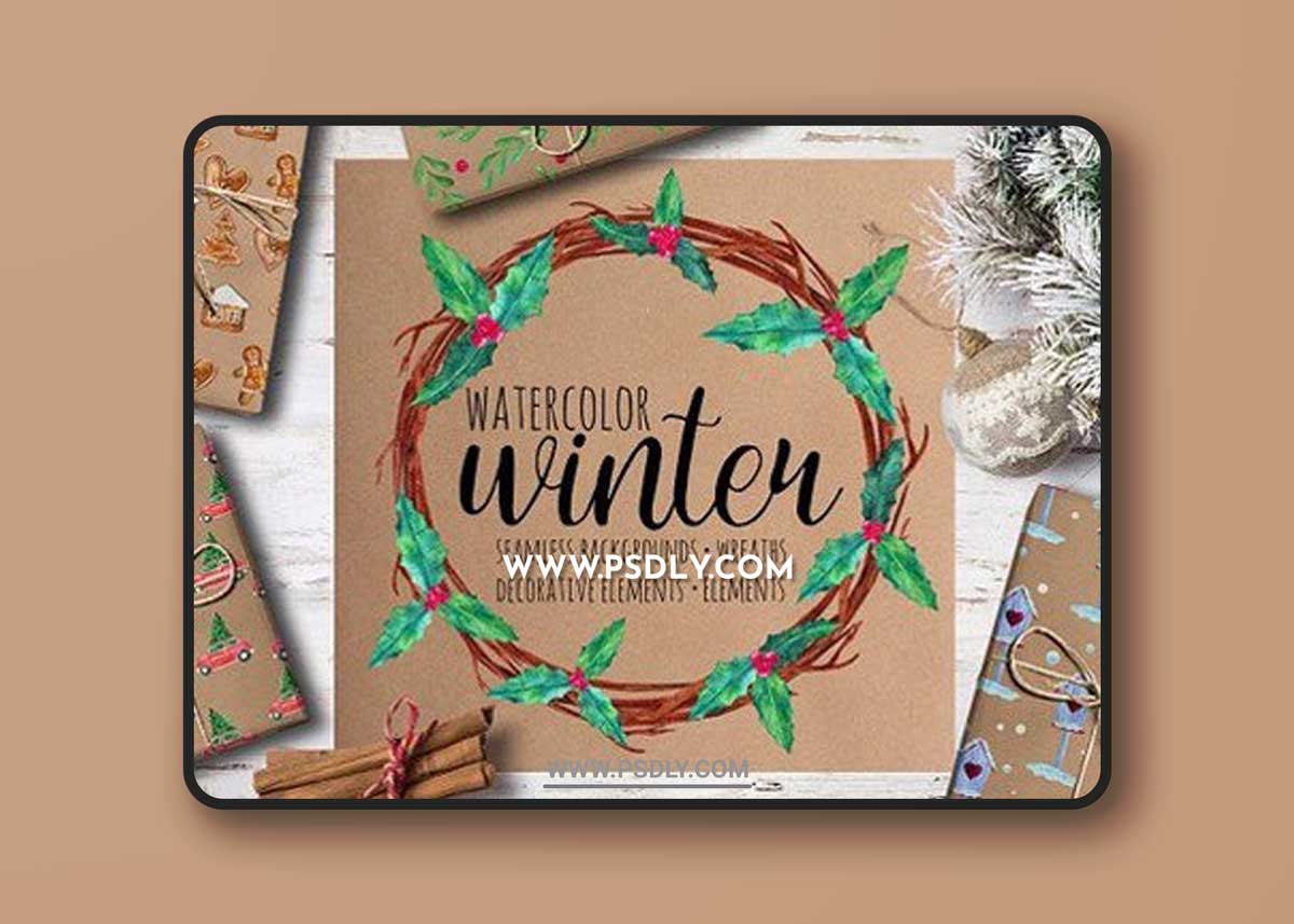 Watercolor winter