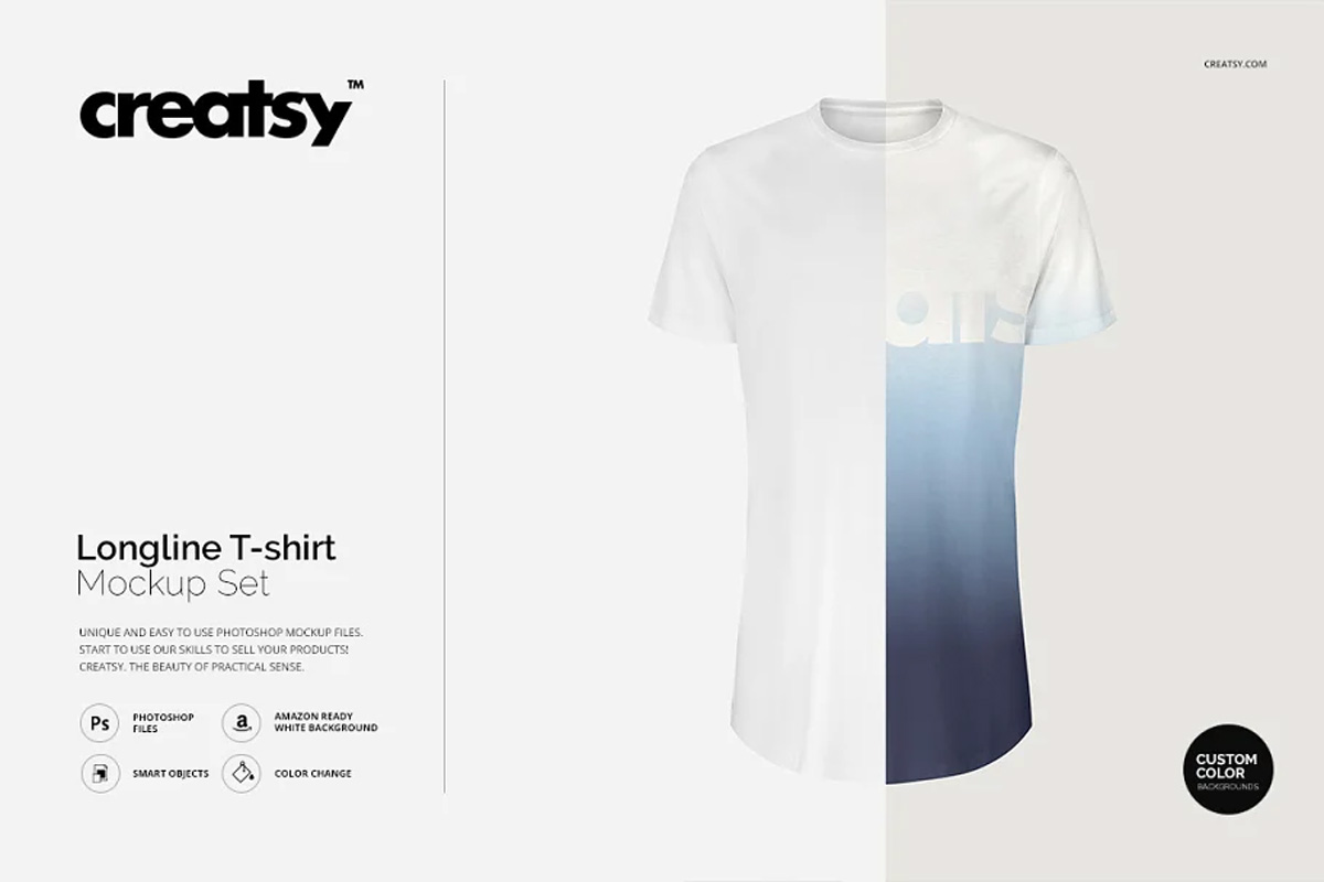 CM - Longline T-shirt Mockup Set 1432025
