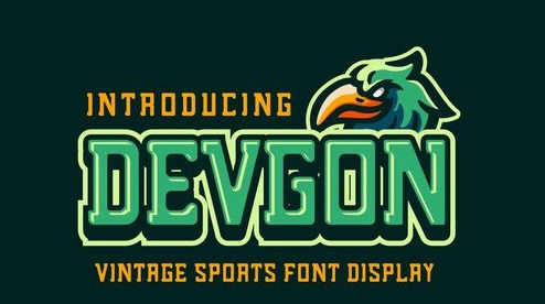 Devgon Vintage sports display font