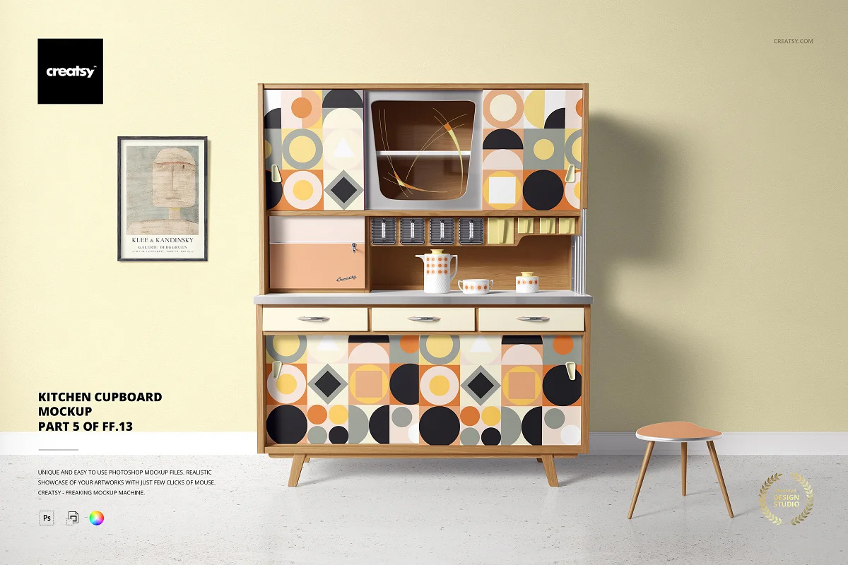 CreativeMarket - Kitchen Cupboard Mockup (5FFv.13) 6514172