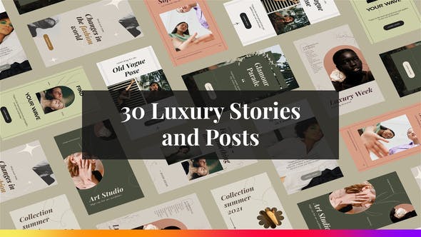 Videohive 30 Soft Aesthetics Instagram Stories and Posts 34615269