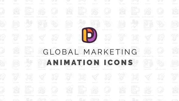 Videohive Global marketing - Animation Icons 34567586