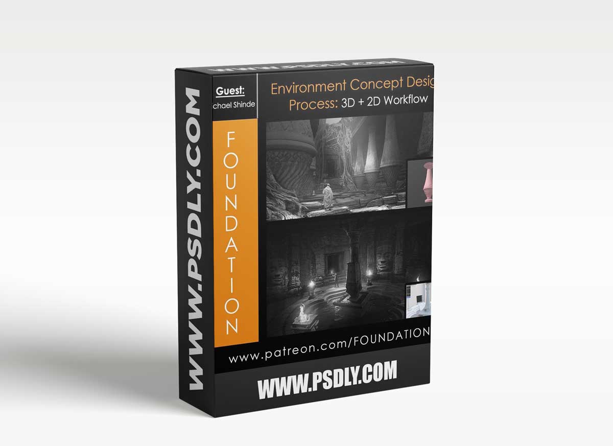 GUMROAD – FOUNDATION PATREON – ENVIRONMENT CONCEPT DESIGN PROCESS: 3D + 2D WORKFLOW WITH MICHAEL SHINDE