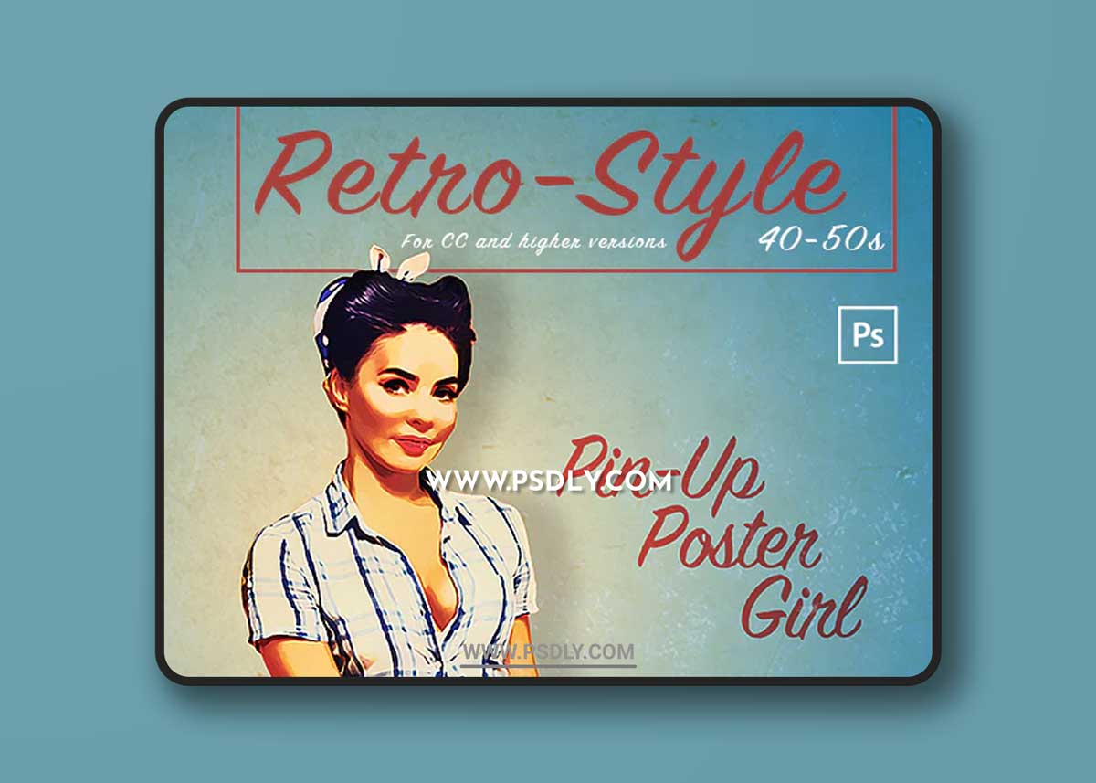 GraphicRiver - Retro Pin-up Poster - Photoshop Action 33799465