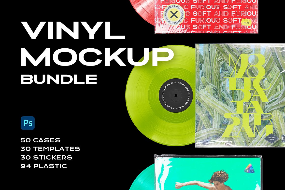 CreativeMarket - Vinyl Mockup 6521620