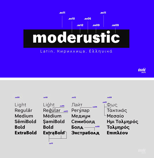 TA Moderustic Font Family