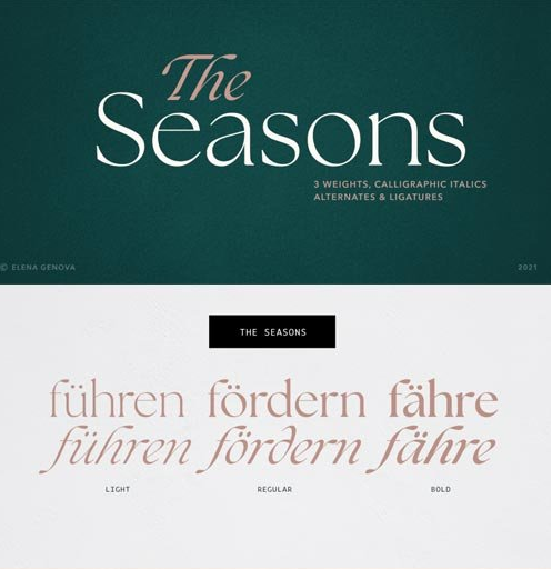 The Seasons Font Family