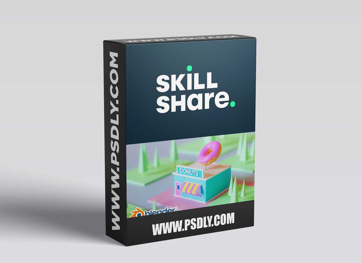 Blender 3D: Easy Cartoon Donut Shop Scene