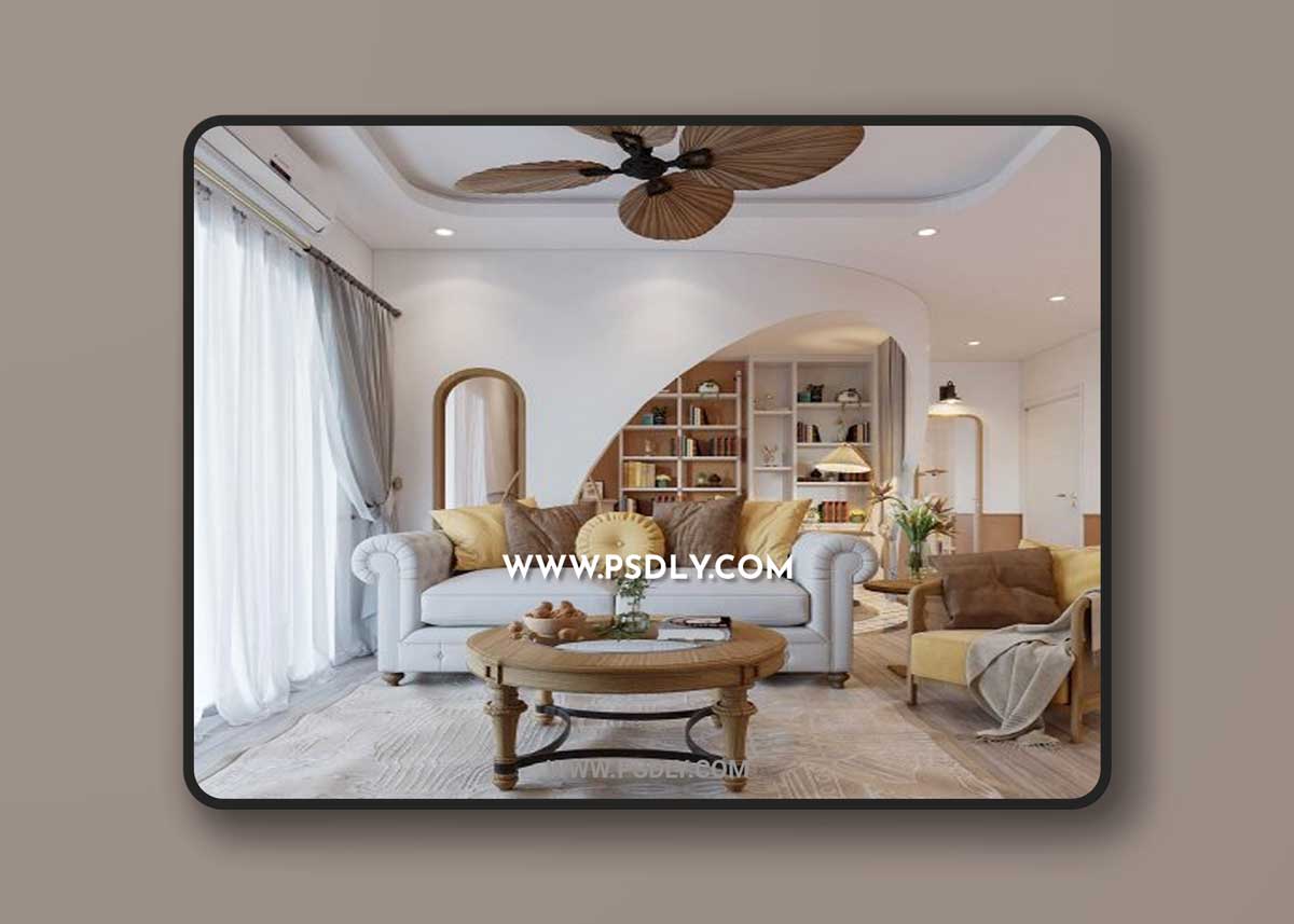 Living Room - Kitchen Interior by Hong Nhung