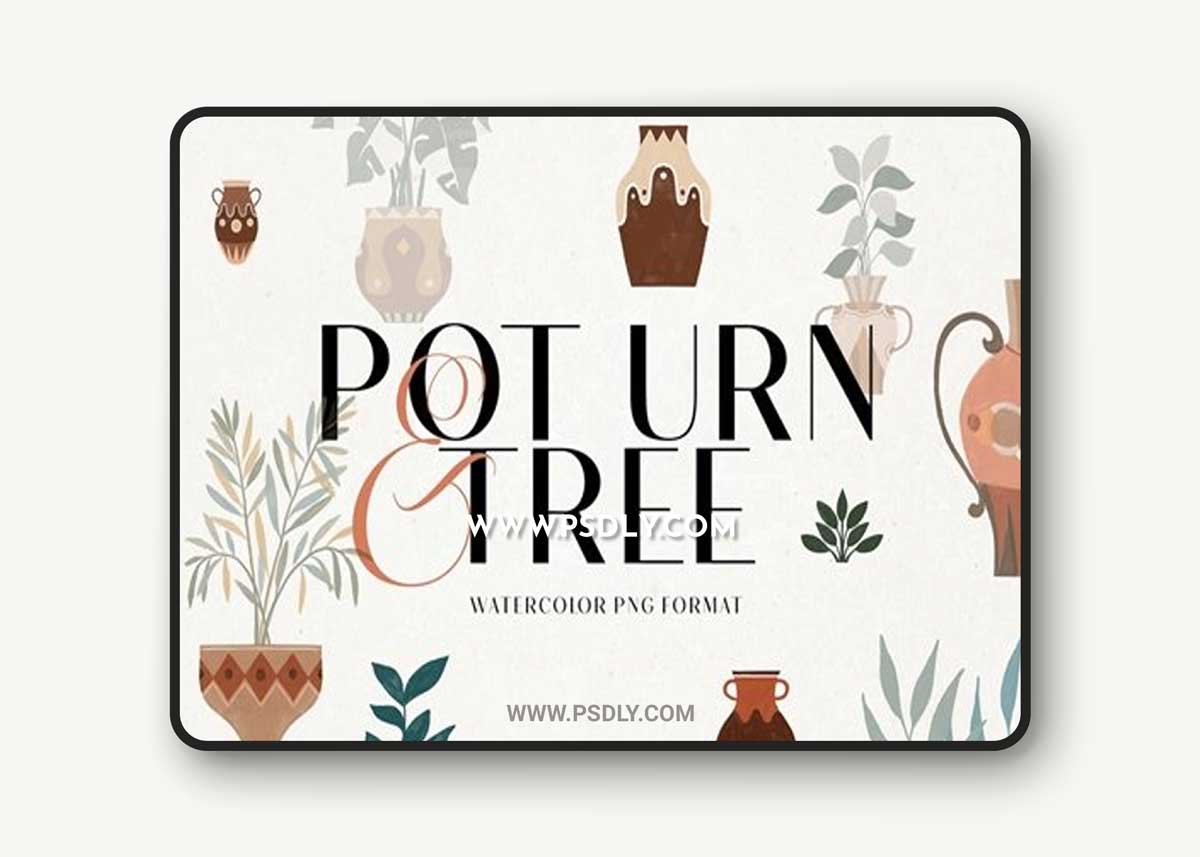 Pot Urn Watercolor