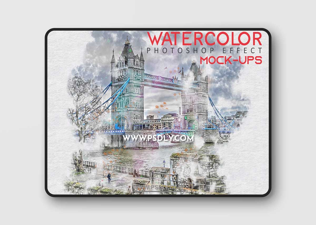 Watercolor Photoshop Effect Mock-ups