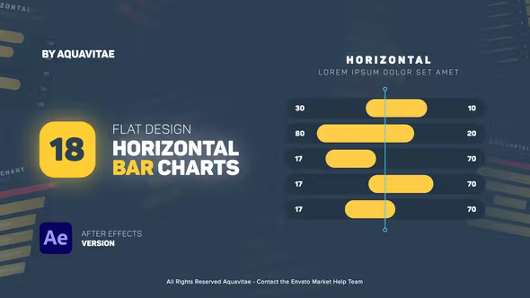 Videohive Flat Design Horizontal Bar Charts 35825515