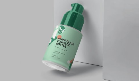 CreativeMarket - Glass Airless Pump Bottle Mockups 6859573