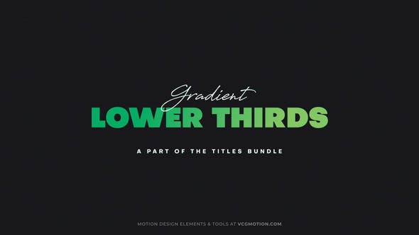 Videohive Lower Thirds - Gradient 36379793