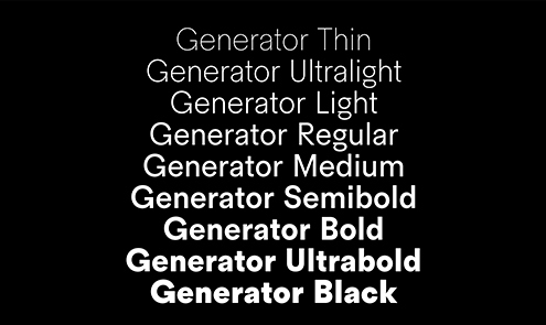 Generator Font Family