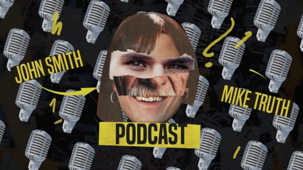 Videohive Podcast Collage Intro 36125048