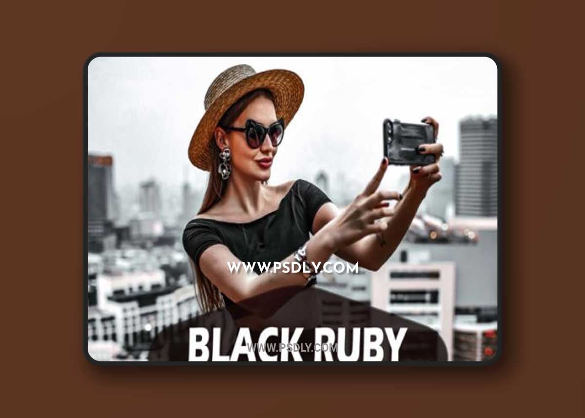 10 Black Ruby Photoshop Actions
