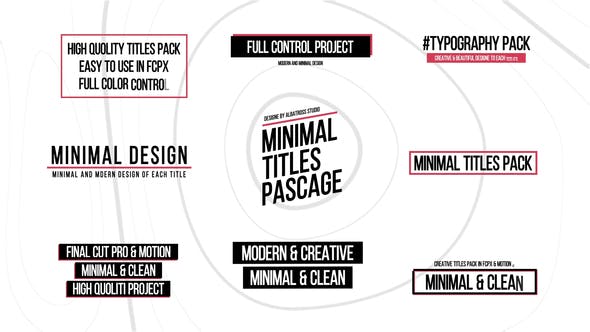 Videohive Minimal Titles | After Effects 36473281
