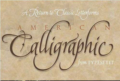 American Calligraphic Script Font