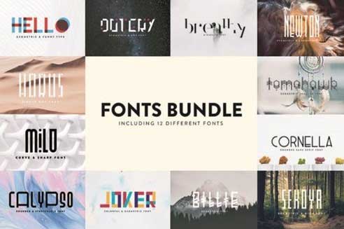 Fonts Bundle Vol 1 Font