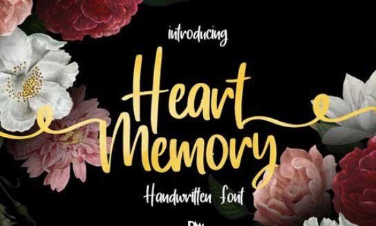 Heart Memory - Handwritten Font