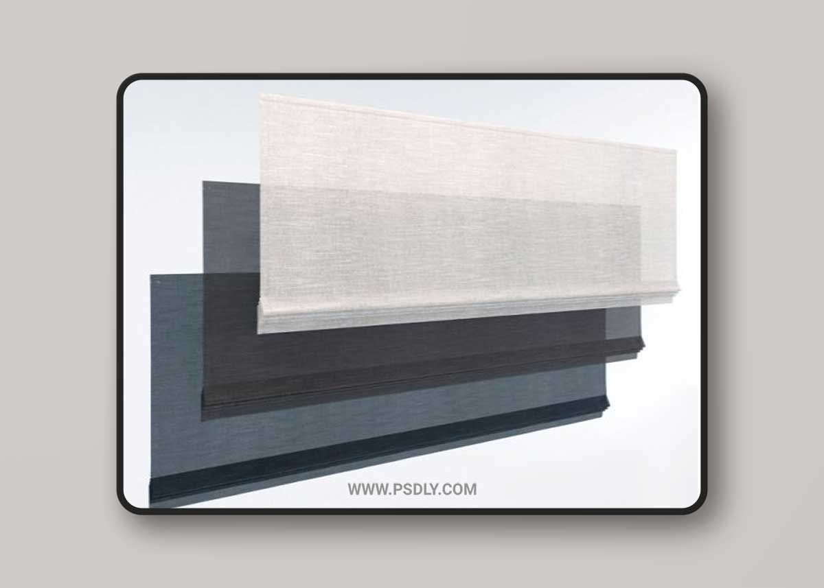 Restoration Hardware flat roman shade 3D Model