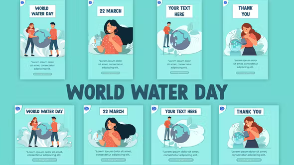 Videohive World Water Day Social Media Post And Instagram Story 36759613