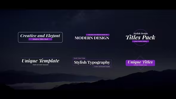 Videohive Unique Titles Pack For After Effects 36710477