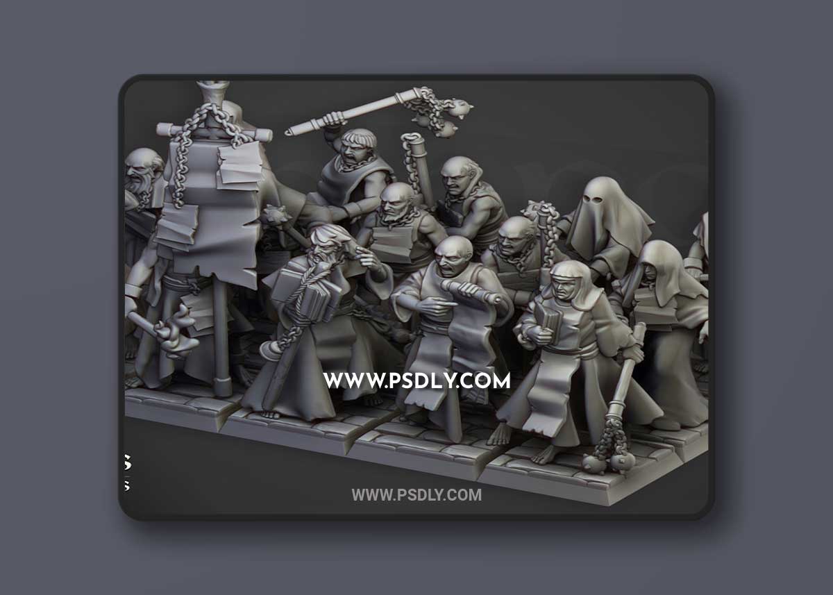 Highlands Miniatures - Fanatical Zealots 3D Printable